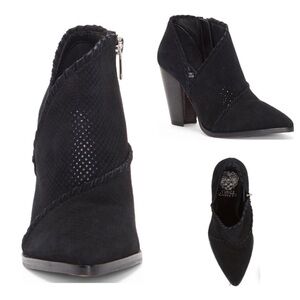Vince Camuto Lamorna Black Suede Ankle Boots
